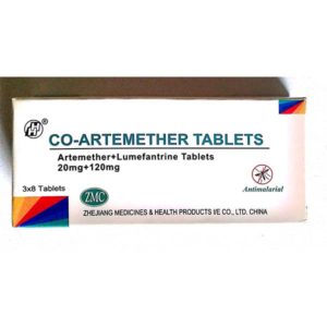 1. Artemether20mg+Lumefantrine120mg comprimé Blister